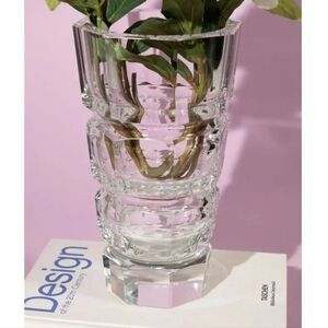 Vintage Art Deco Josef Hoffmann Moser Facet Cut Crystal Vase